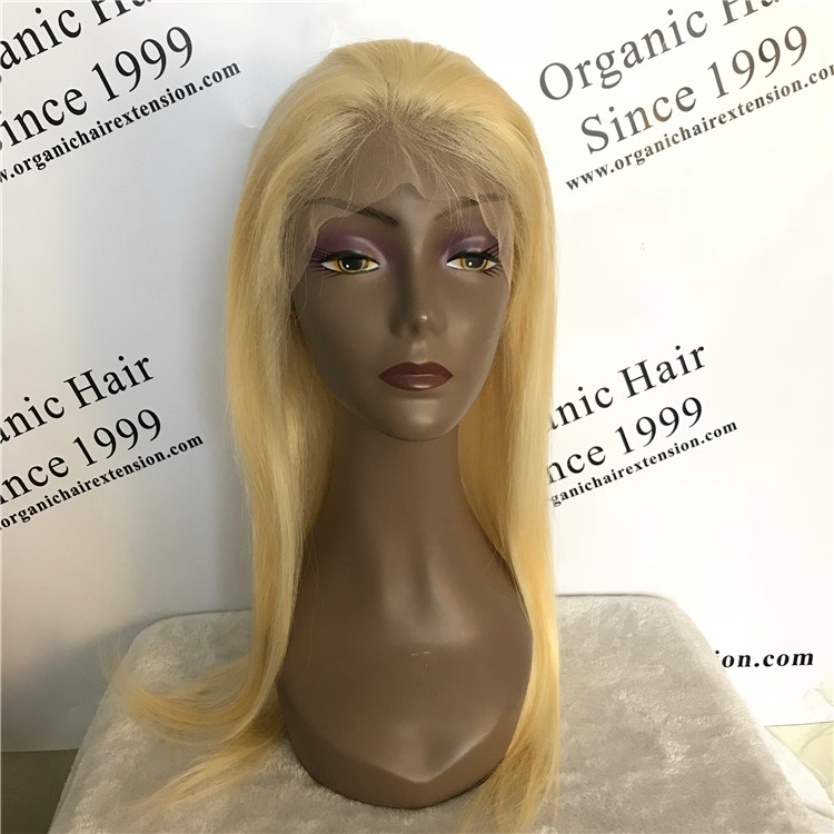 Fantasy Wig Brazilian Human Hair Full Lace Wig Long Straight 613 Blonde Wig For Black WomenA17